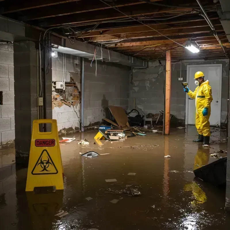 Flooded Basement Electrical Hazard in Port Gibson, MS Property